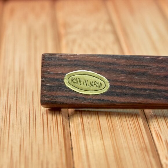 Vintage 60s YAX Bar Set 4 pieces Stainless Steel, Teak Wood, Checker Flag Series - Picture 5 of 5